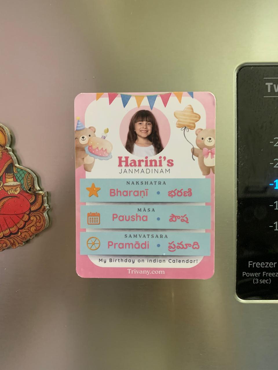 Janmadinam Fridge Magnet